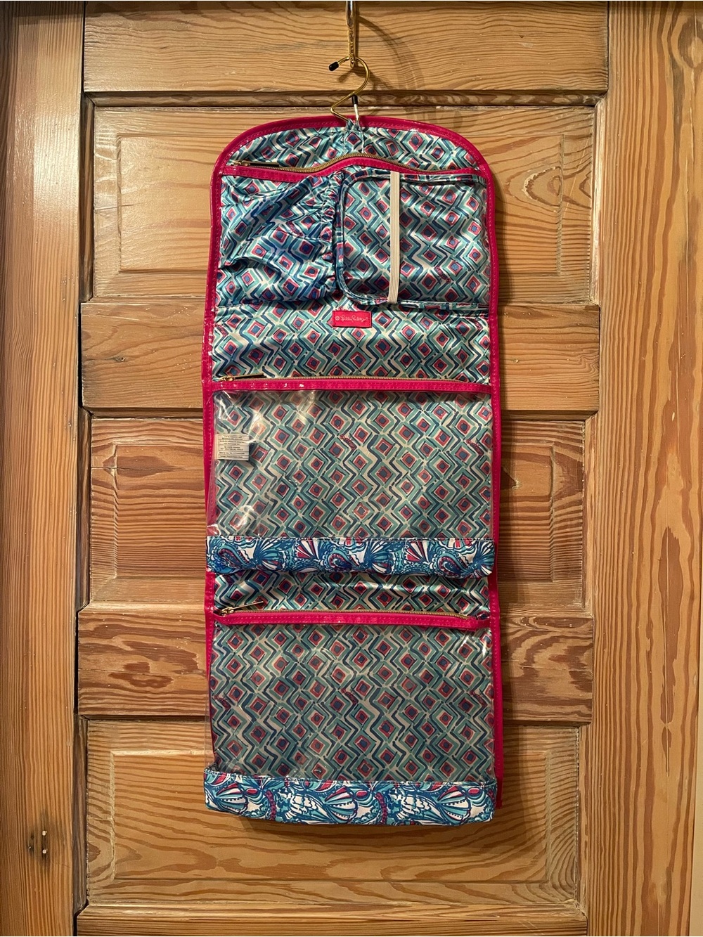 Lilly Pulitzer Hanging Travel Jewelry Makeup Cosmetic Bag Organizer